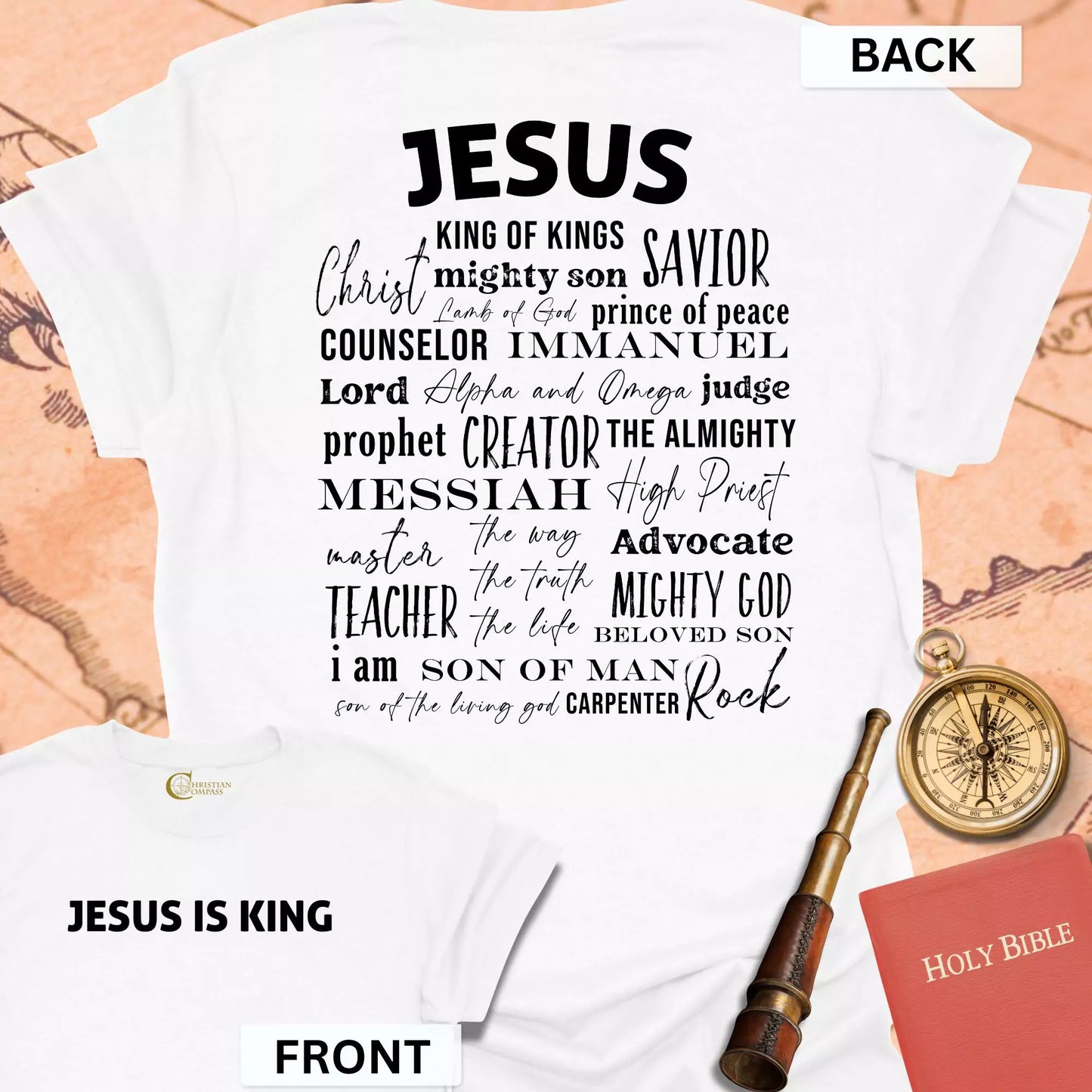 Jesus is King (front & back) T-Shirt