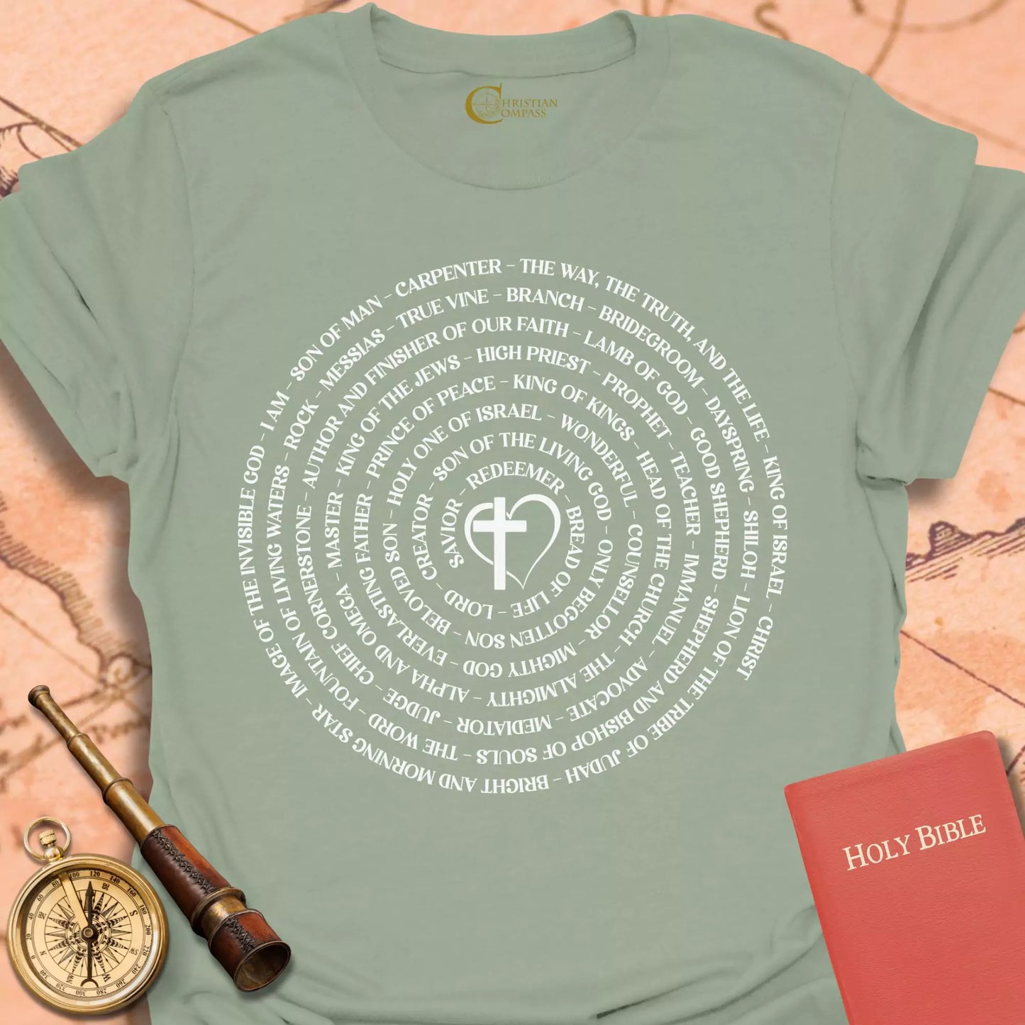 Names of Jesus Heart T-Shirt