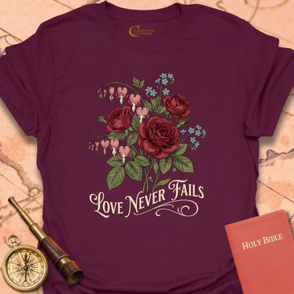 Love Never Fails Floral T-Shirt