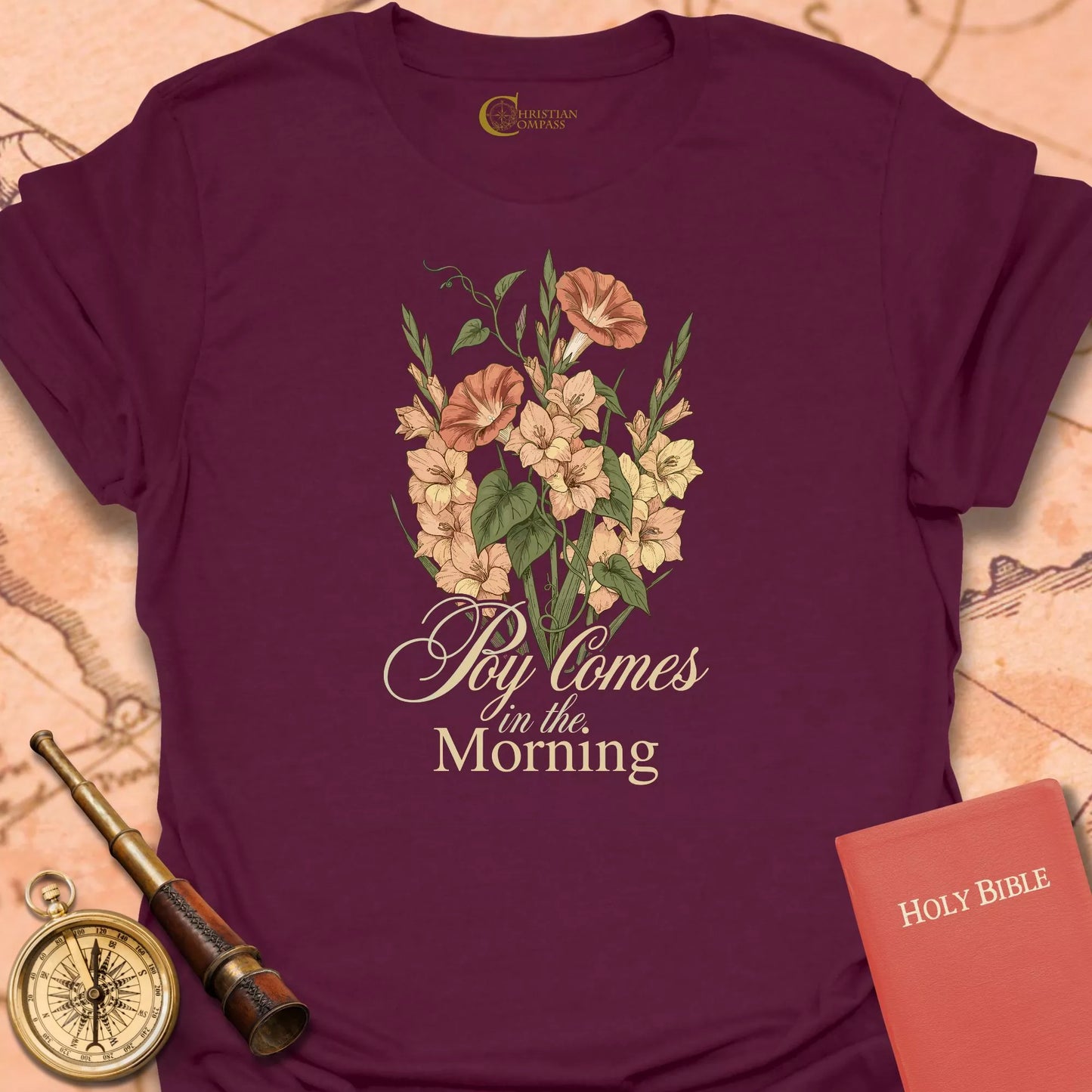 Joy Comes in the Morning Glory T-Shirt