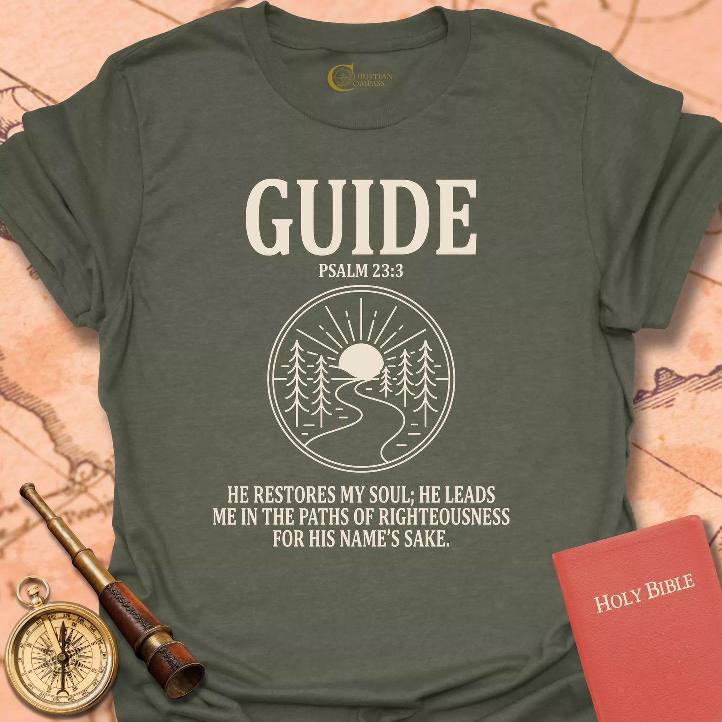 Guide, Psalm 23:3 T-Shirt