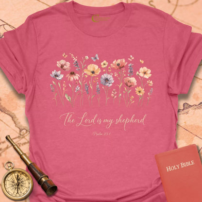 Lord is My Shepherd Wildflowers T-Shirt