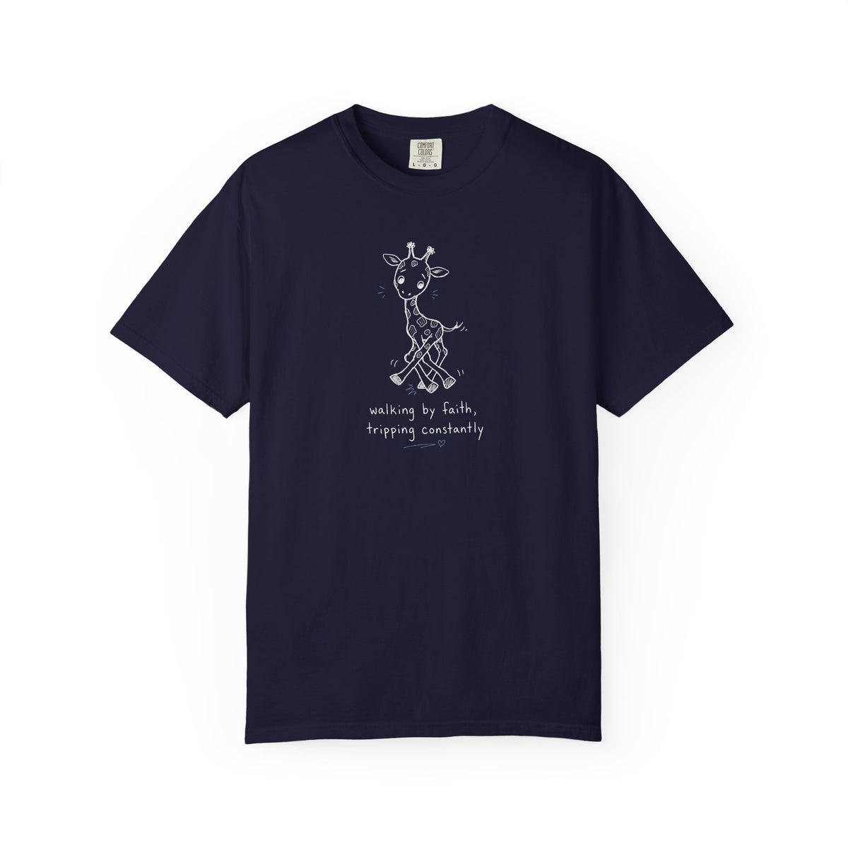 Walking by Faith, Tripping Constantly - Giraffe Doodle Premium T-shirt