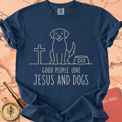 Good People Love Jesus and Dogs Premium T-shirt