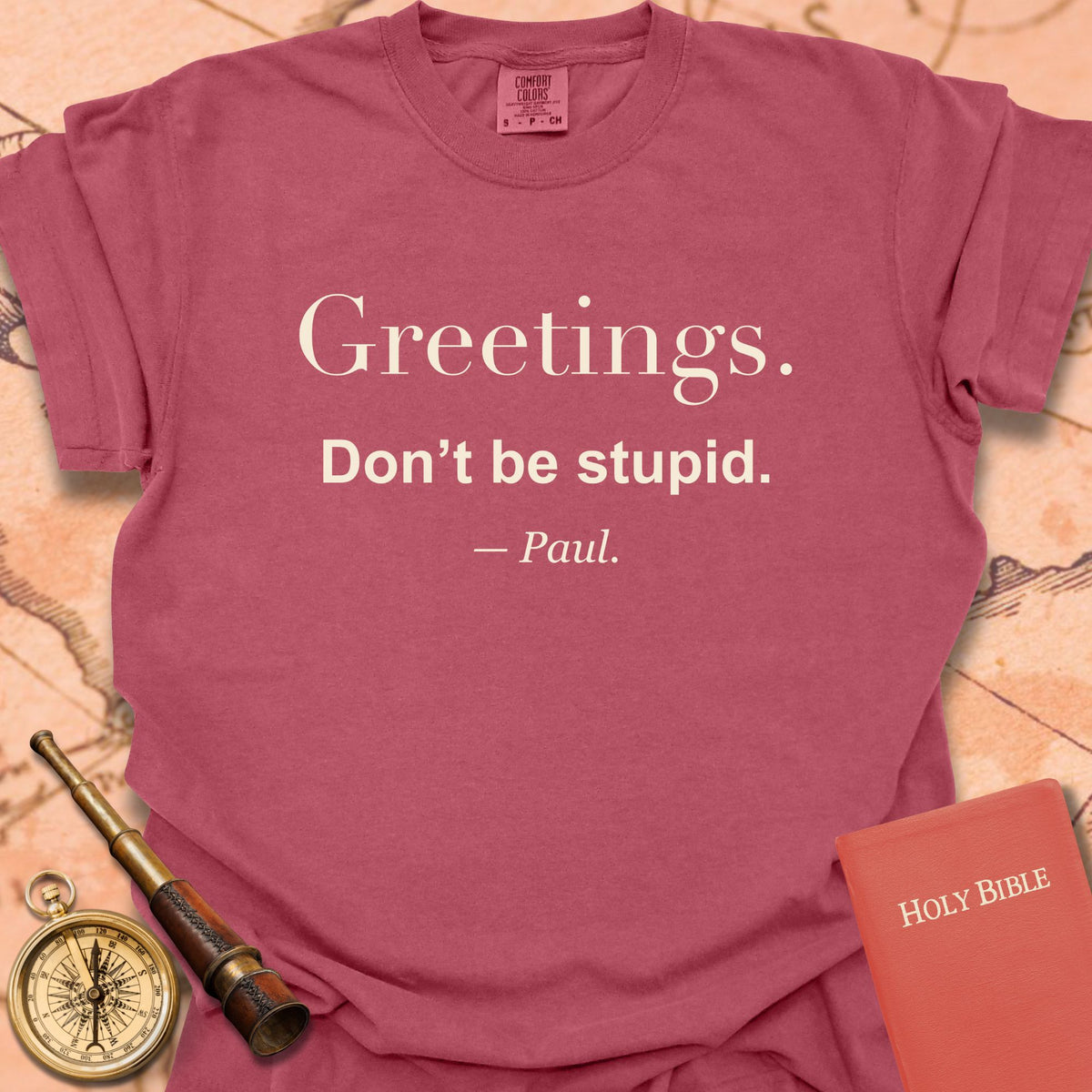 Greetings. Don't Be Stupid -Paul Premium  T-shirt