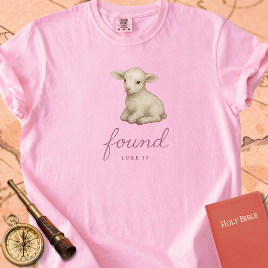 Found — Little Lamb (Luke 15) Premium T-shirt — Blossom Comfort Colors