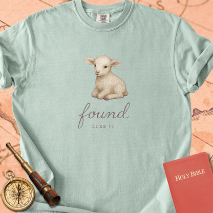 Found — Little Lamb (Luke 15) Premium T-shirt — Bay Comfort Colors