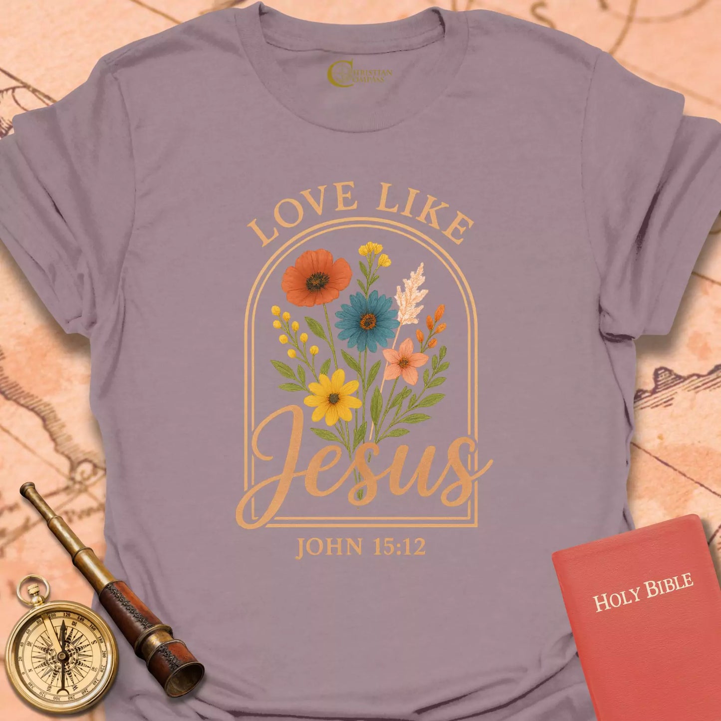 Love Like Jesus Flowers T-Shirt