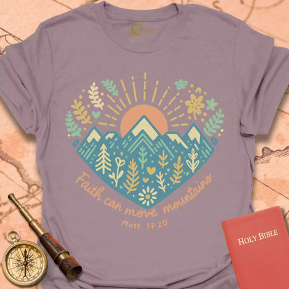 Faith Can Move Mountains Heart T-Shirt