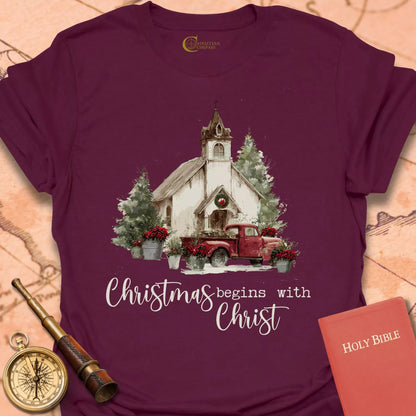 Christmas Begins With Christ T-Shirt