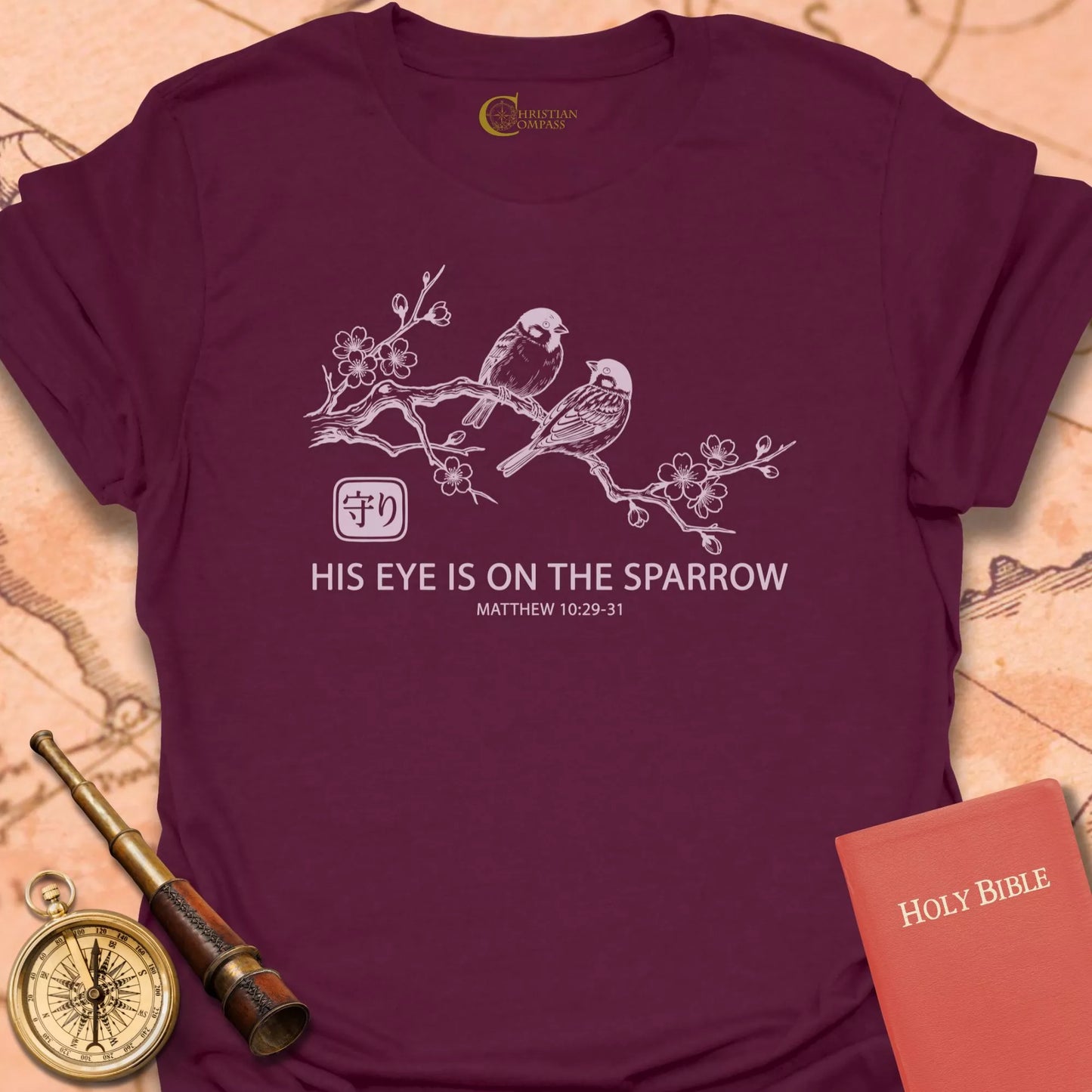 His Eye is on the Sparrow Matthew 10 T-Shirt