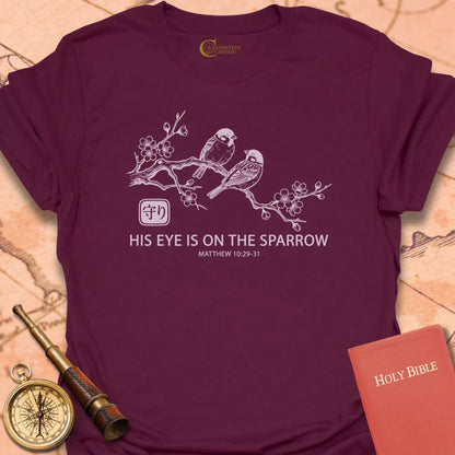 His Eye is on the Sparrow Matthew 10 T-Shirt