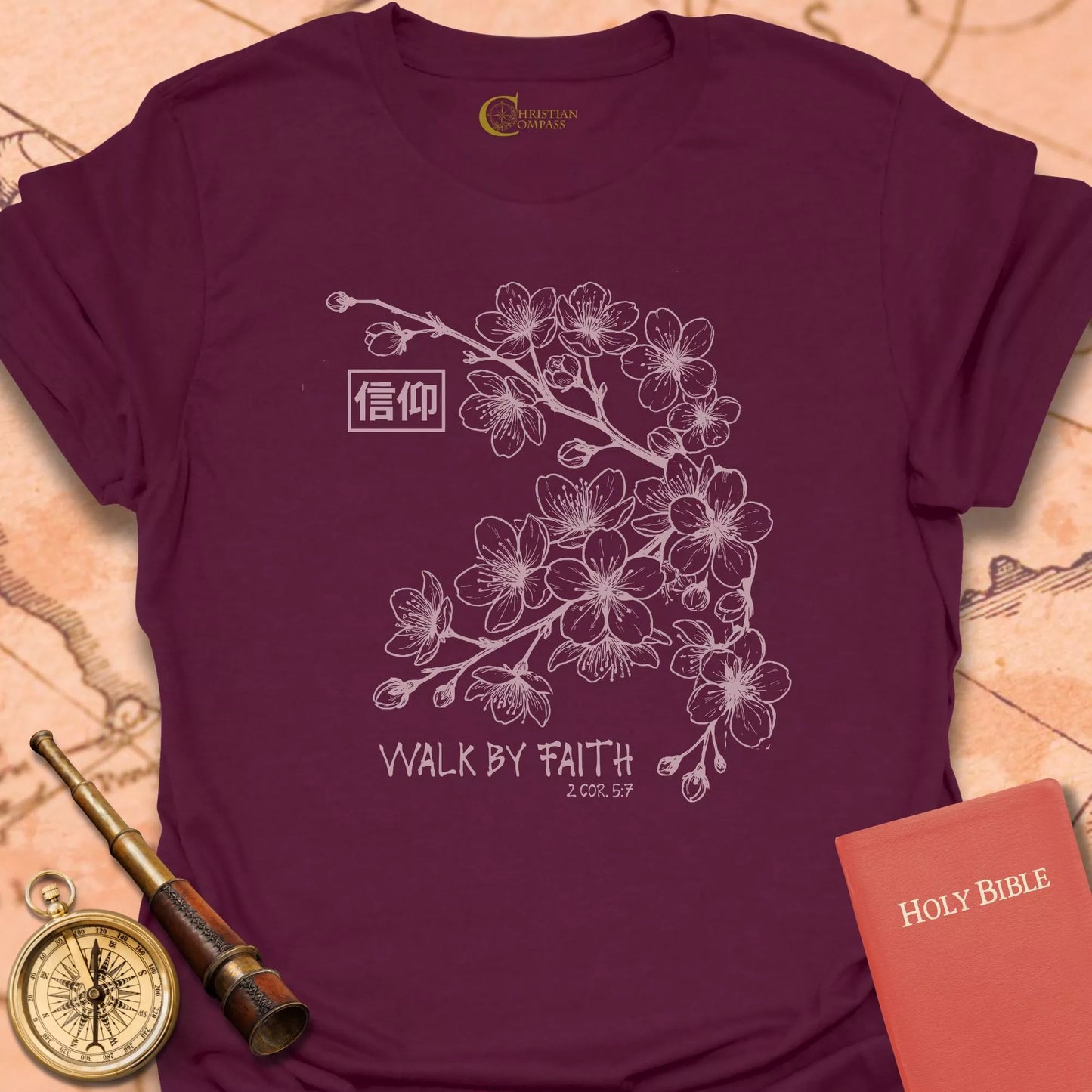 Walk by Faith 2 Cor. 5:7 T-Shirt