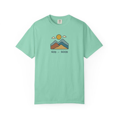 God is Good Mountains Premium T-shirt