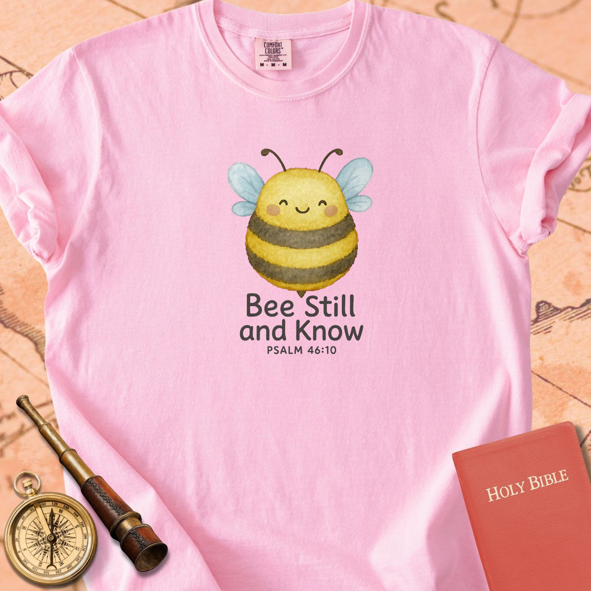 Bee Still and Know — Cute Bumblebee Premium T-shirt — Blossom Comfort Colors