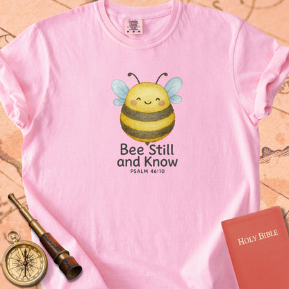 Bee Still and Know — Cute Bumblebee Premium T-shirt — Blossom Comfort Colors