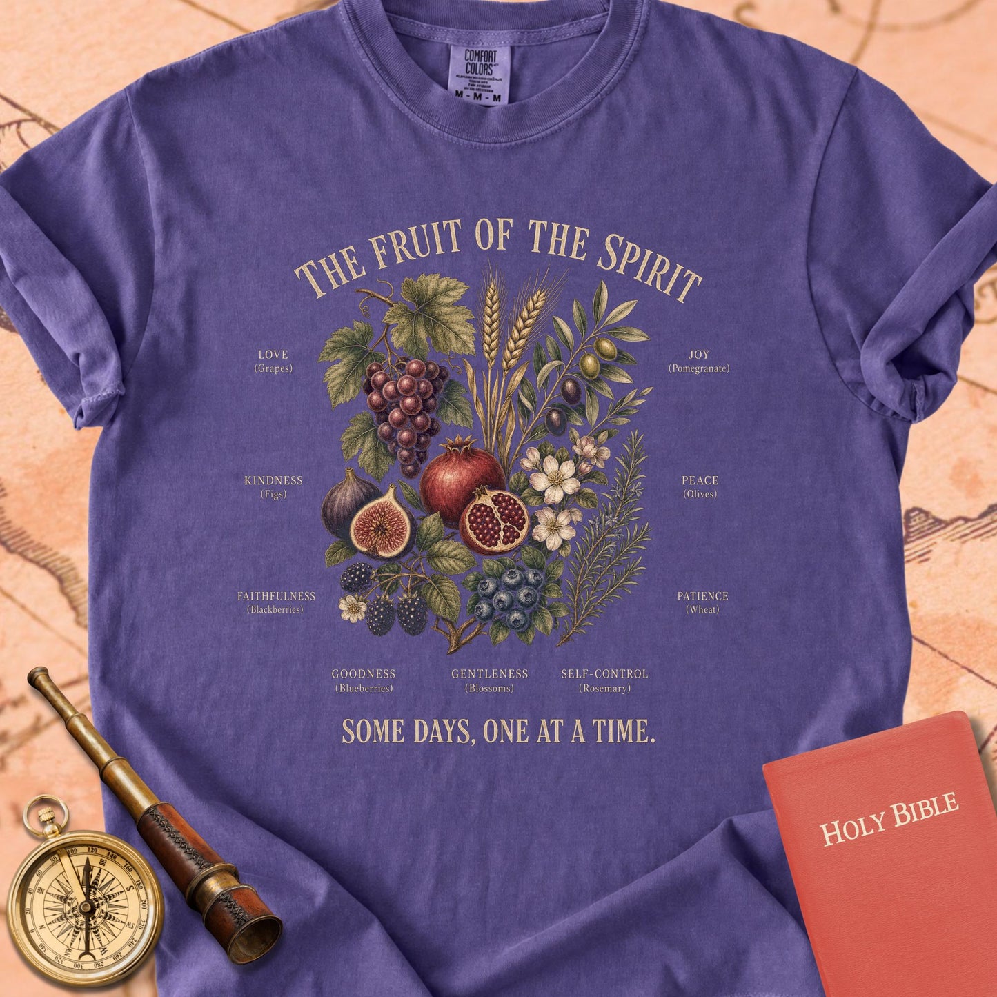 Fruit of the Spirit (Some Days, One at a Time) Premium T-shirt — Grape