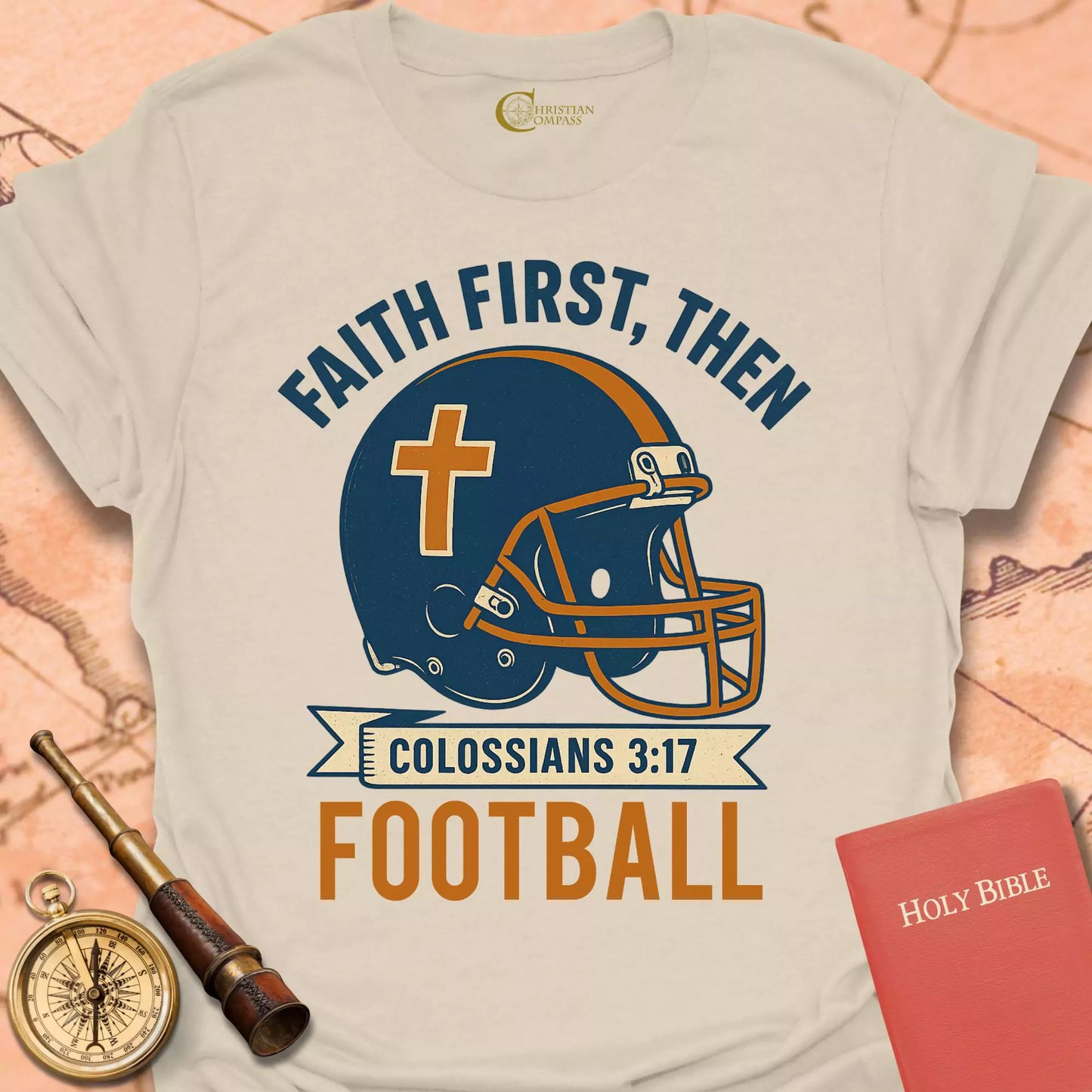 Faith First, Then Football T-Shirt
