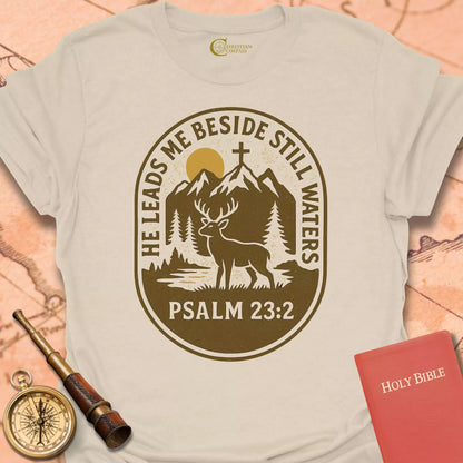 Still Waters Psalm 23:2 T-Shirt