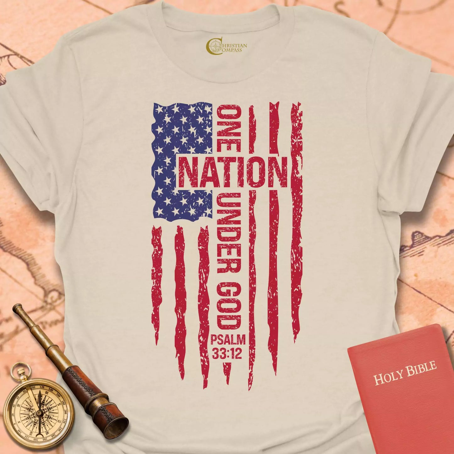 One Nation Under God Cross T-Shirt