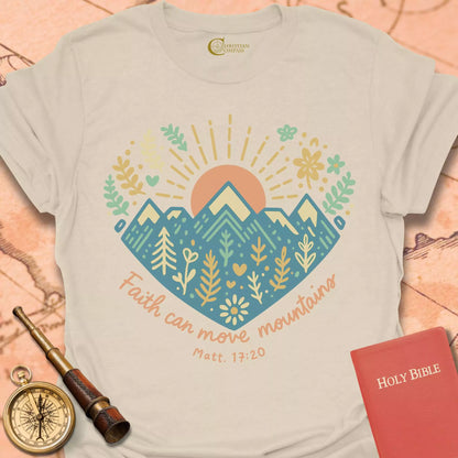 Faith Can Move Mountains Heart T-Shirt