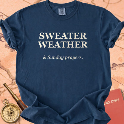 Sweater Weather and Sunday Prayers — True Navy Comfort Colors