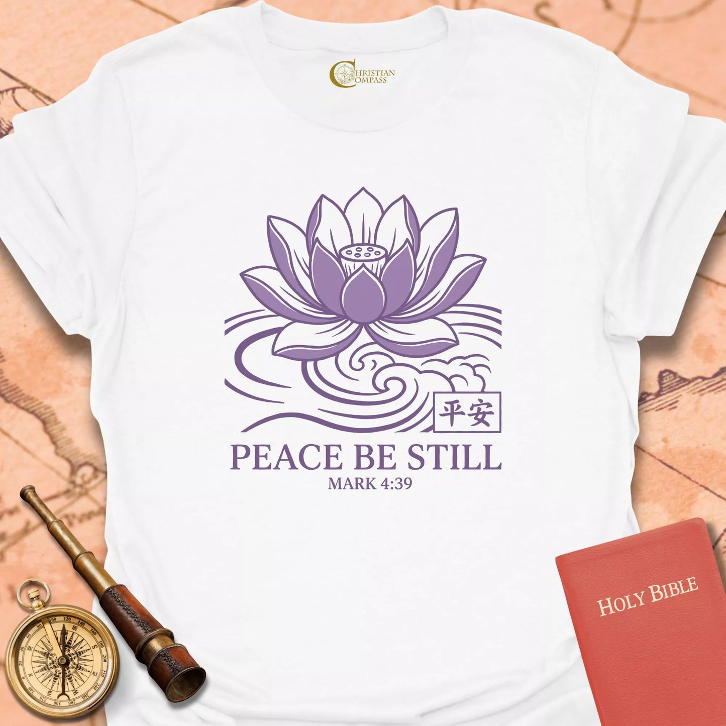 Peace Be Still Mark 4:39 T-Shirt