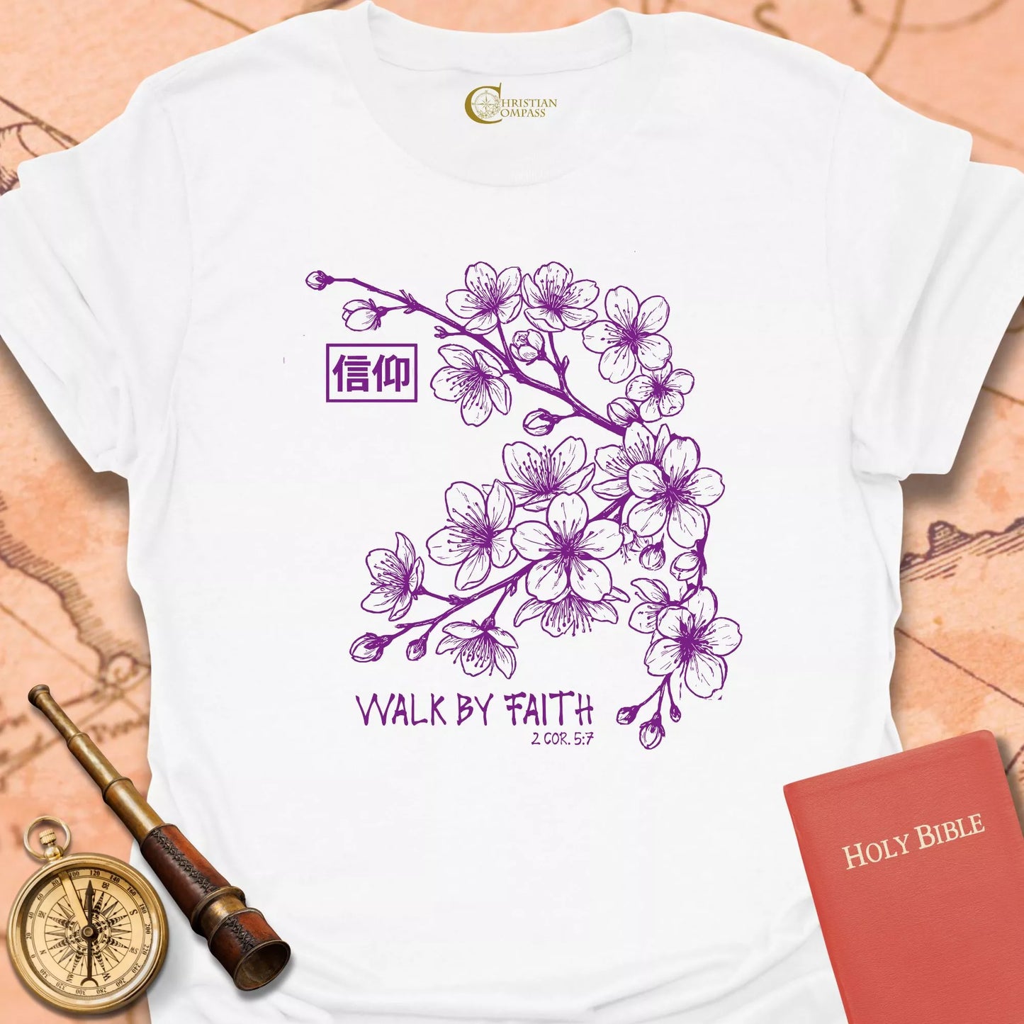 Walk by Faith 2 Cor. 5:7 T-Shirt