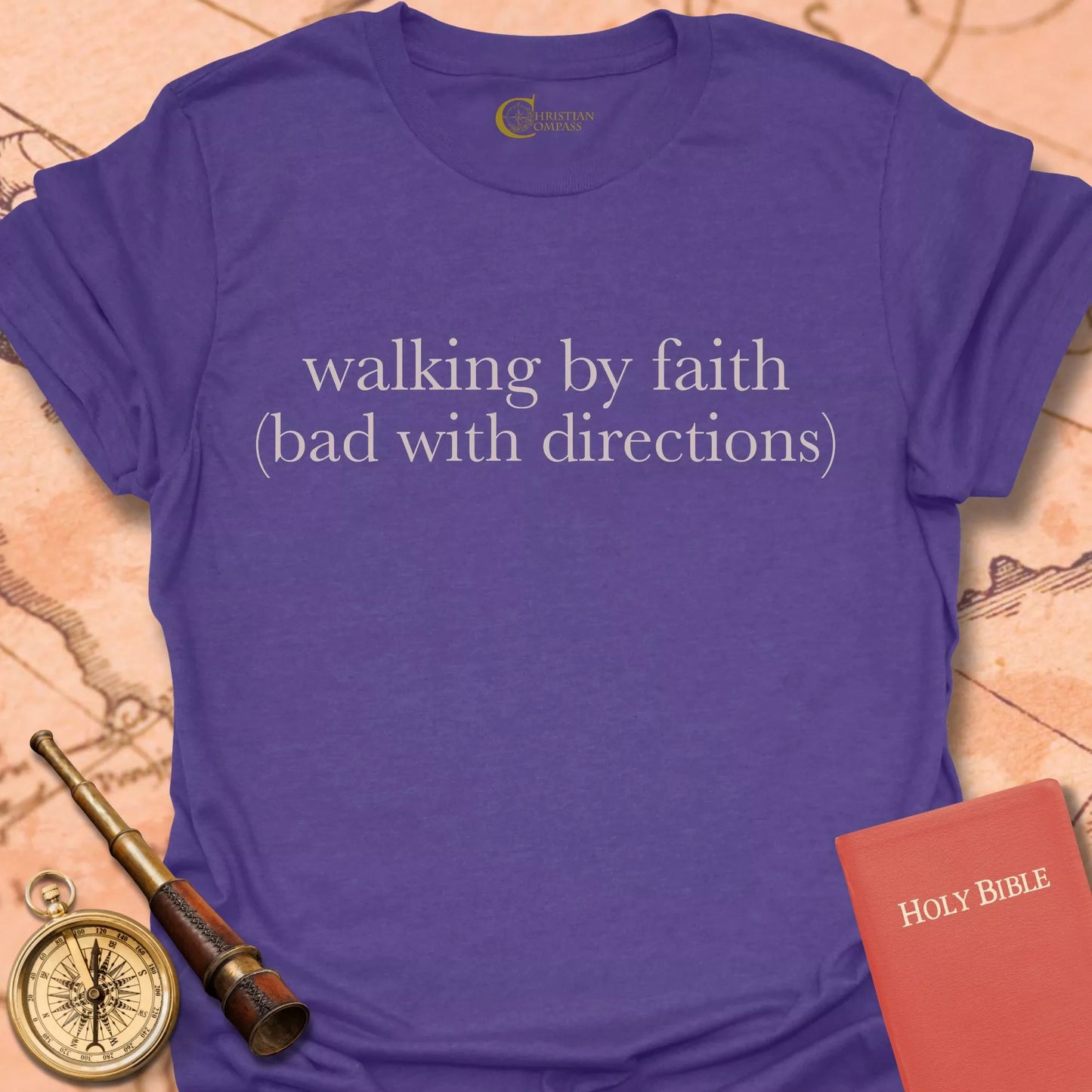 Walking by Faith (Bad with Directions) T-Shirt