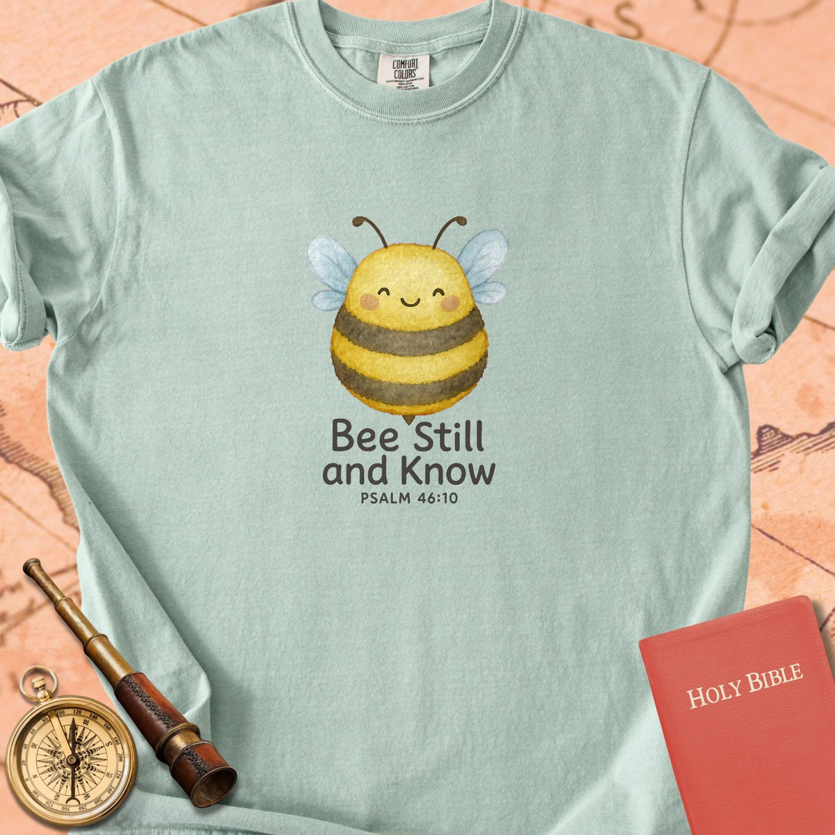 Bee Still and Know — Cute Bumblebee Premium T-shirt — Bay Comfort Colors