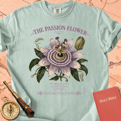 The Passion Flower — "Every Part Tells His Story" | Isaiah 53:5 Premium T-shirt