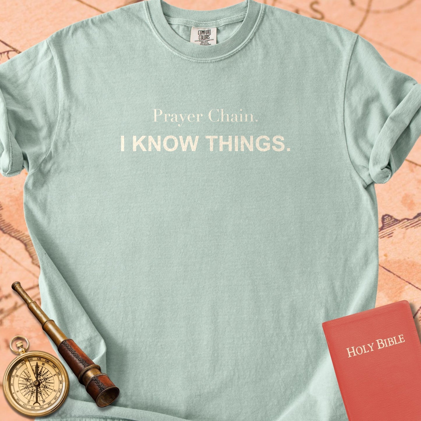 Prayer Chain. I Know Things. Premium T-shirt