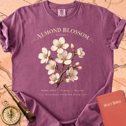 Almond Blossom — "Watching Over His Word" | Jeremiah 1:12 Premium T-shirt