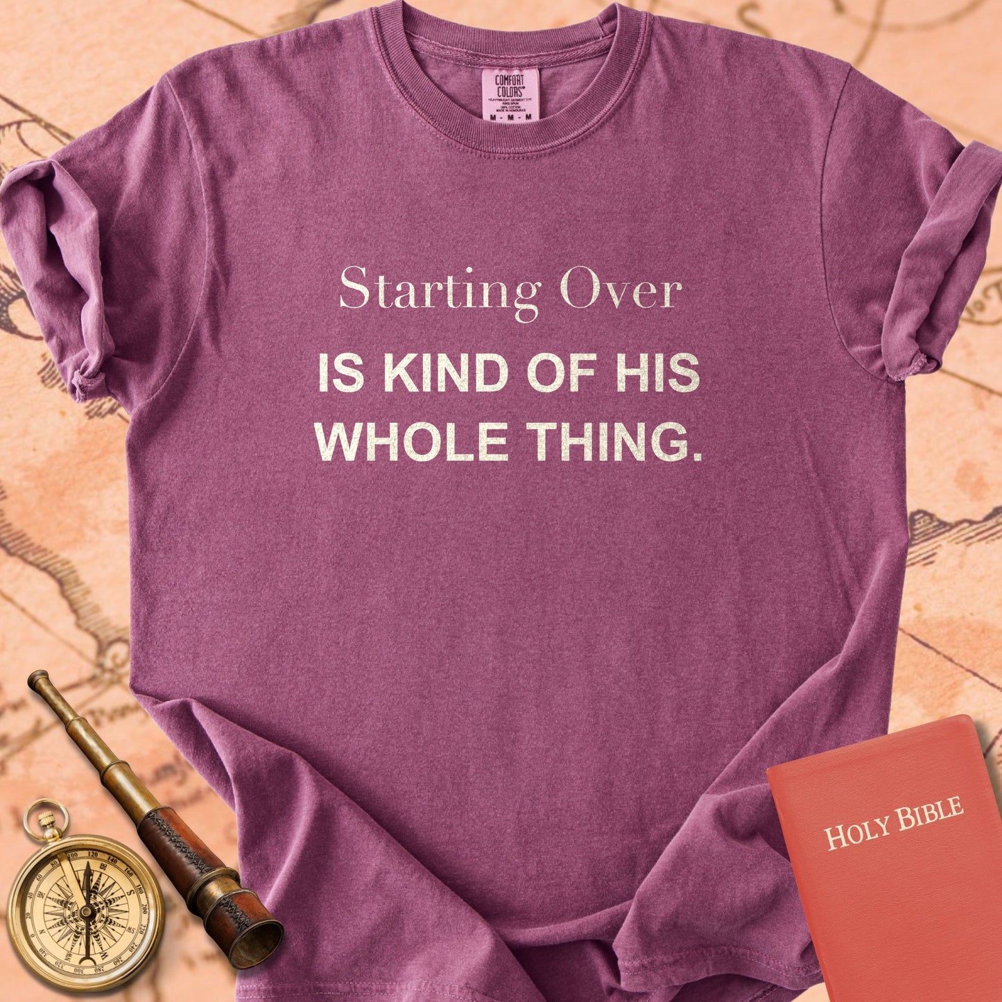 Starting Over Is Kind of His Whole Thing. Premium T-shirt