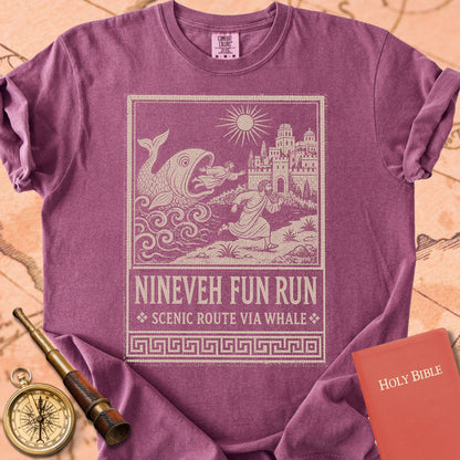 Nineveh Fun Run - Scenic Route via Whale Premium T-shirt
