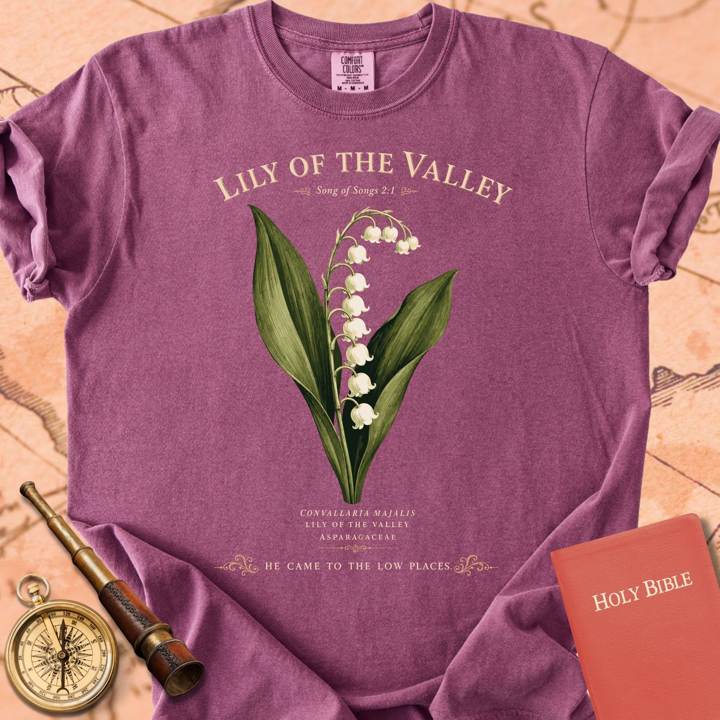 Lily of the Valley — "He Came to the Low Places" Premium T-shirt
