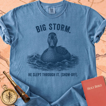 Big Storm. He Slept Through It. Premium T-shirt
