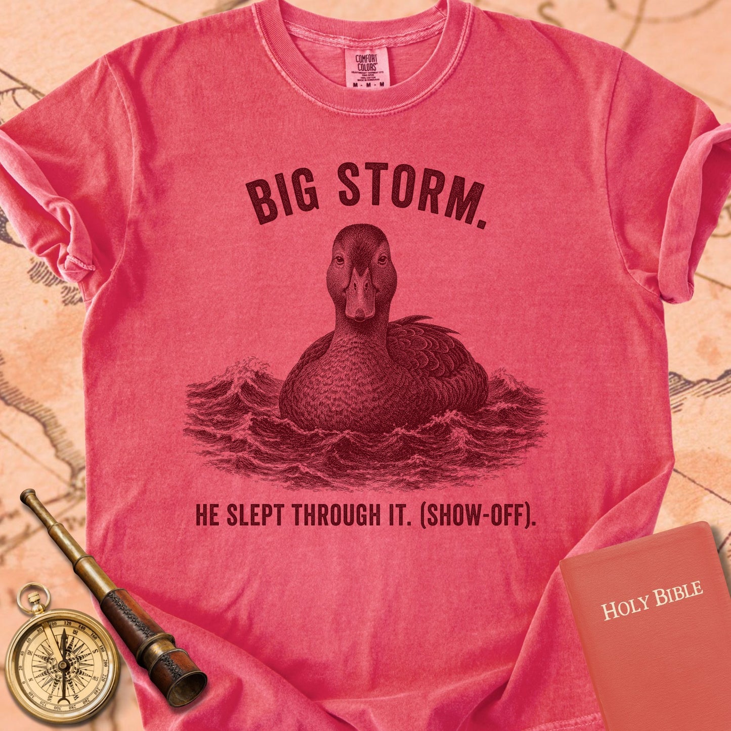 Big Storm. He Slept Through It. Premium T-shirt