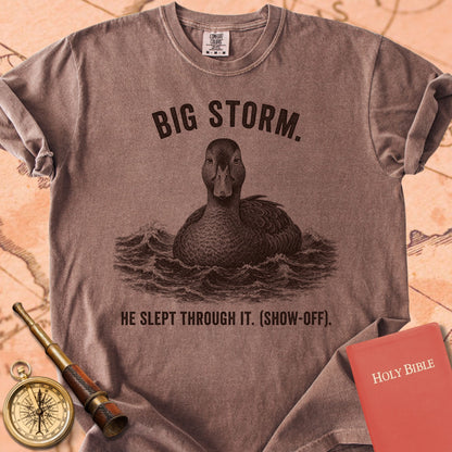 Big Storm. He Slept Through It. Premium T-shirt
