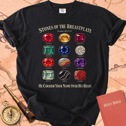 Stones of the Breastplate "He Carried Your Name Over His Heart" | Exodus 28 Tee