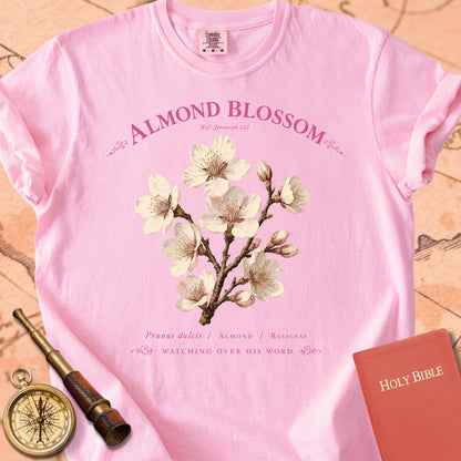 Almond Blossom — "Watching Over His Word" | Jeremiah 1:12 Premium T-shirt
