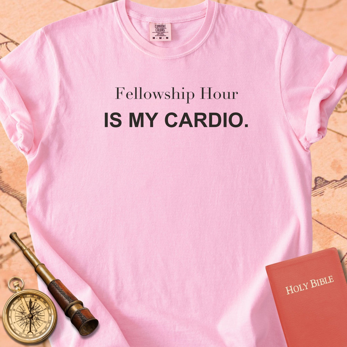 Fellowship Hour Is My Cardio. Premium T-shirt