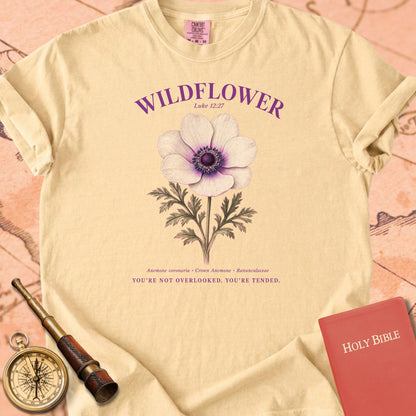 Wildflower "You're Not Overlooked" | Luke 12:27 Botanical Christian Tee