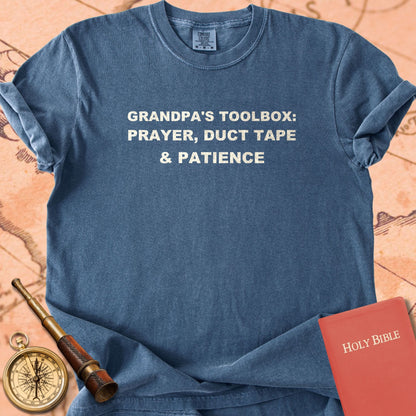 Grandpa's Toolbox: Prayer, Duct Tape & Patience Premium T-shirt