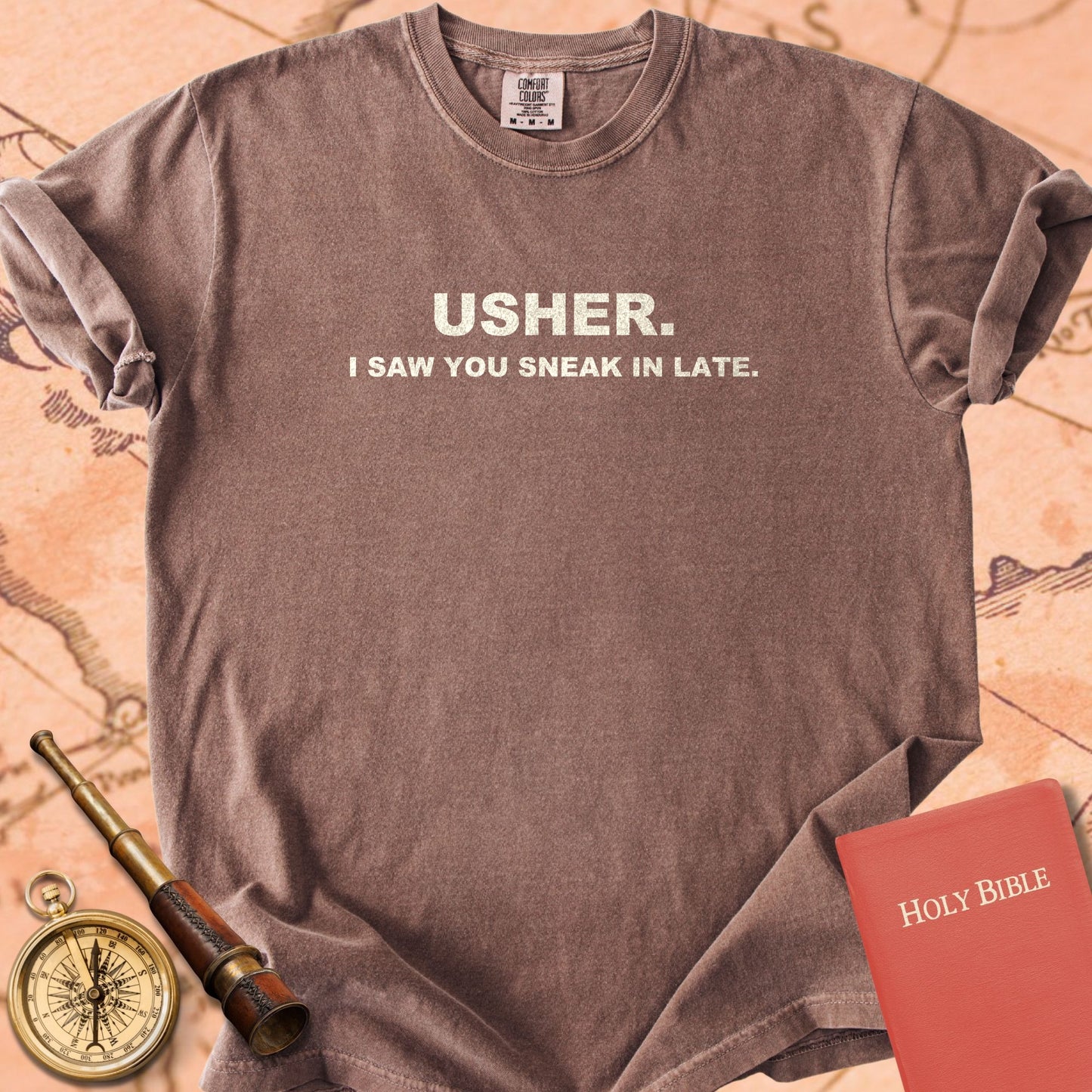 Usher. I Saw You Sneak In Late. Premium T-shirt