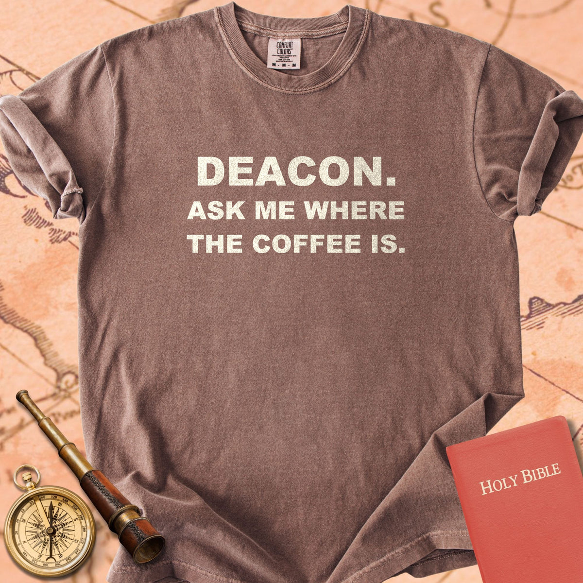 Deacon. Ask Me Where the Coffee Is. Premium T-shirt