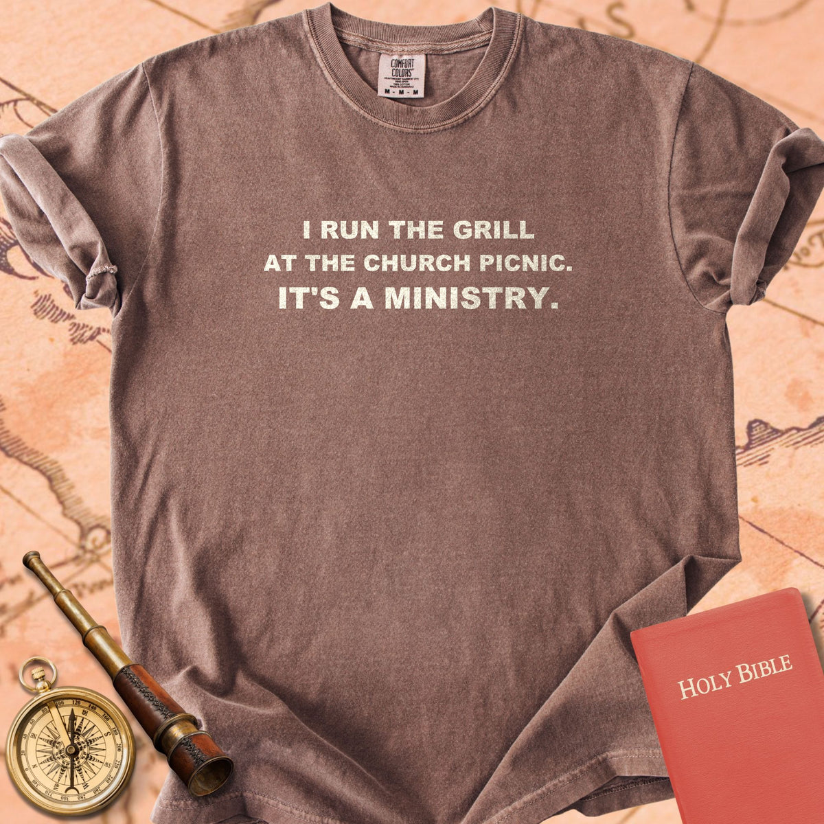 I Run the Grill at the Church Picnic. It's a Ministry. Premium T-shirt
