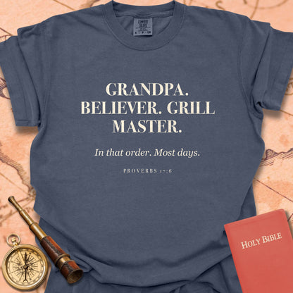 Grandpa. Believer. Grill Master Premium T-shirt