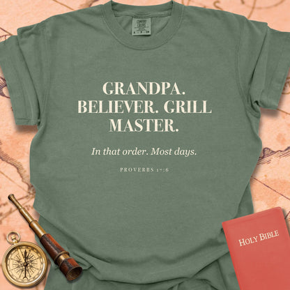 Grandpa. Believer. Grill Master Premium T-shirt