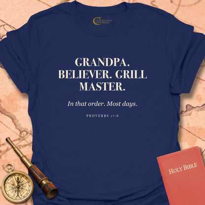 Grandpa. Believer. Grill Master T-Shirt